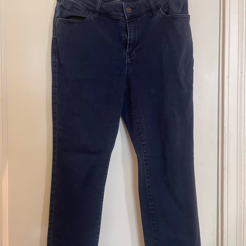 Chico's Blue Straight Leg Jeans Timeless Design